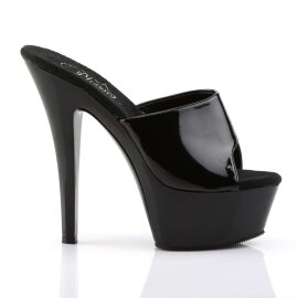 Pleaser Sandali KISS-201 Vernice Nero/Nero EU-38 / US-8