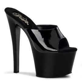 Pleaser Mules SKY-301 Vernice Nero/Nero EU-38 / US-8