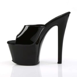 Pleaser Mules SKY-301 Vernice Nero/Nero EU-38 / US-8