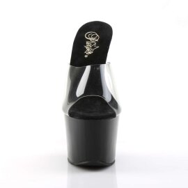 Pleaser Mules SKY-301 Trasparente/Nero EU-39 / US-9