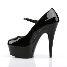 Pleaser Sandali DELIGHT-687 Vernice Nero/Nero EU-42 / US-12