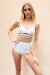 Lunalae Missy Shorts a Vita Alta Bianco B-Stock