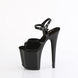 Pleaser FLAMINGO-809GP Sandali Con Plateau Vernice Glitter Nero EU-43 / US-13
