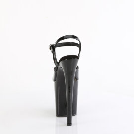 Pleaser FLAMINGO-809GP Sandali Con Plateau Vernice Glitter Nero EU-43 / US-13
