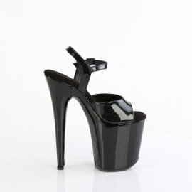 Pleaser FLAMINGO-809GP Sandali Con Plateau Vernice Glitter Nero EU-43 / US-13