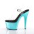 Pleaser Sandali ADORE-708 Trasparente/Turchese Cromato B-Stock