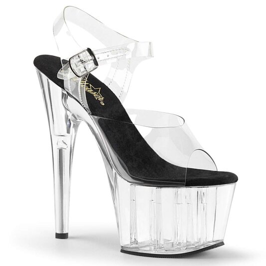 Pleaser Sandali ADORE-708 Trasparente-Nero/Trasparente EU-37 / US-7