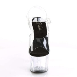 Pleaser Sandali ADORE-708 Trasparente-Nero/Trasparente EU-37 / US-7