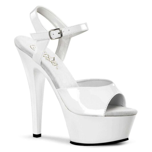Pleaser Sandali KISS-209 Vernice Bianco/Bianco EU-35 / US-5
