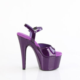 Pleaser ADORE-709GP Sandali Con Plateau Vernice Glitter Dunkles Viola EU-42 / US-12