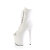 Pleaser FLAMINGO-1021 Stivaletti Con Plateau Similpelle Bianco EU-37 / US-7