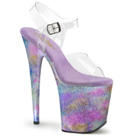 Pleaser FLAMINGO-808NEB Sandali Con Plateau Trasparente...