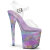 Pleaser FLAMINGO-808NEB Sandali Con Plateau Trasparente Metallizzato Viola EU-37 / US-7