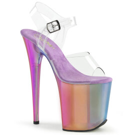 Pleaser FLAMINGO-808RMT Sandali Con Plateau Trasparente...