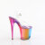Pleaser FLAMINGO-808RMT Sandali Con Plateau Trasparente Fumo Multicolore EU-37 / US-7