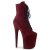 Pleaser FLAMINGO-102FS Stivaletti - Finto Camoscio Borgogna EU-36 / US-6