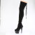 Pleaser ADORE-3063 Stivali Sopra Il Ginocchio Con Plateau Nero EU-43 / US-13