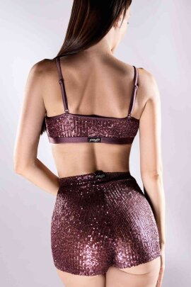 Polerina Bike Shorts Paillettes Bordeaux L