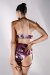 Polerina Shorts Bikini Velvet Bordeaux/Argento S
