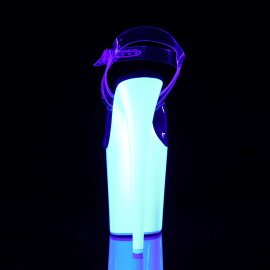 Pleaser Sandali FLAMINGO-808UV Trasparente/Bianco Neon EU-36 / US-6