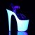 Pleaser Sandali FLAMINGO-808UV Trasparente/Bianco Neon EU-36 / US-6