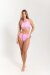 Pole Addict Shorts High Leg Pink Snake