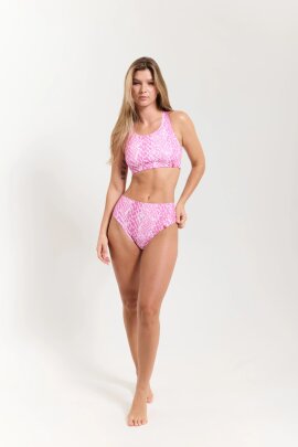 Pole Addict Shorts High Leg Pink Snake L