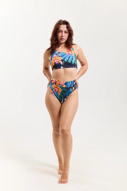 Pole Addict Shorts High Leg Exotic Flowers S
