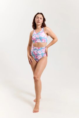 Pole Addict Shorts High Waist Pink Peonies L
