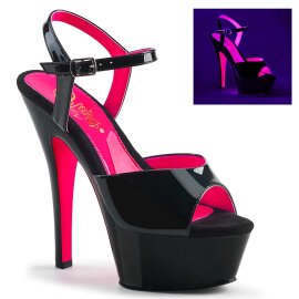 Pleaser Sandali KISS-209TT Vernice Nero/Nero-Rosa Acceso...