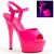 Pleaser Sandali KISS-209UV Neon-Rosa Acceso EU-40 / US-10
