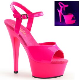 Pleaser Sandali KISS-209UV Neon-Rosa Acceso EU-35 / US-5