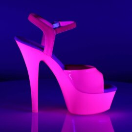 Pleaser Sandali KISS-209UV Neon-Rosa Acceso EU-35 / US-5