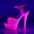 Pleaser Sandali KISS-209UV Neon-Rosa Acceso EU-35 / US-5