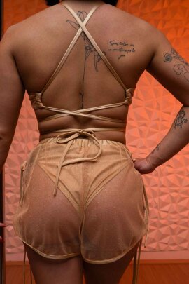 RAD Shorts Dazzle Oro XS