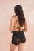 Lunalae Shorts High Waist Gianna Mesh Nero