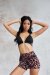Lunalae Shorts High Waist Gianna Mesh Leopard M