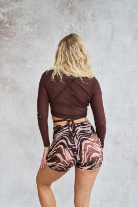 Lunalae Shorts High Waist Gianna Mesh Zebra