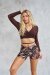 Lunalae Shorts High Waist Gianna Mesh Zebra M