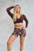 Lunalae Shorts High Waist Gianna Mesh Zebra M