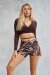 Lunalae Shorts High Waist Gianna Mesh Zebra L