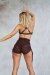 Lunalae Top Sienna Mesh Cut Out Bra Cioccolato XL