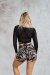 Lunalae Top Sienna Wrap Around Mesh Nero