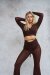 Lunalae Top Sienna Wrap Around Mesh Cioccolato S