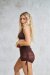Lunalae Shorts Sienna Mesh Drawstring Cioccolato