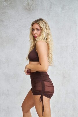 Lunalae Shorts Sienna Mesh Drawstring Cioccolato M