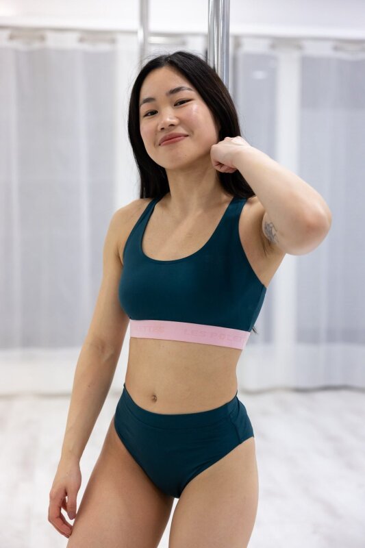 Les Polettes Shorts Zoé Verde Petrolio XL