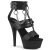 Pleaser Sandali KISS-261 Similpelle Nero/Nero Opaco EU-37 / US-7