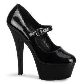 Pleaser Sandali KISS-280 Vernice Nero/Nero EU-42 / US-12