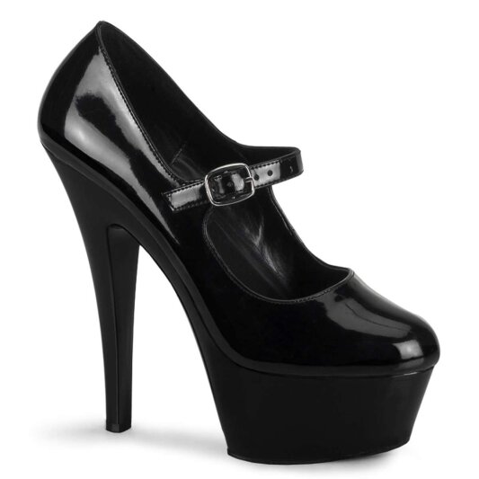 Pleaser Sandali KISS-280 Vernice Nero/Nero EU-37 / US-7